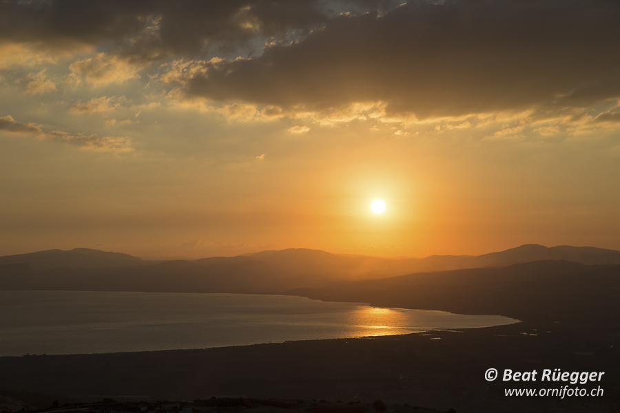 Sonnenuntergang über See Genezareth